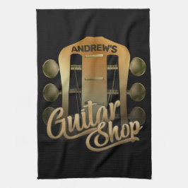 Personlig NAMN Rock musik Guitar Shop Musician Kökshandduk
