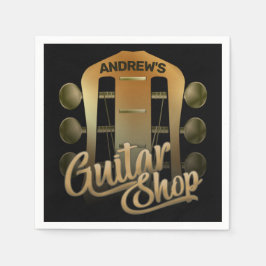Personlig NAMN Rock musik Guitar Shop Musician Pappersservett