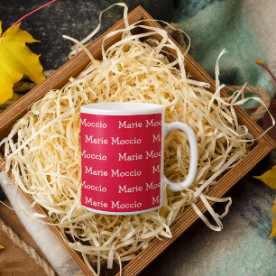 Personlig Namn Röd giant-kaffe Mugg Jumbo Mugg