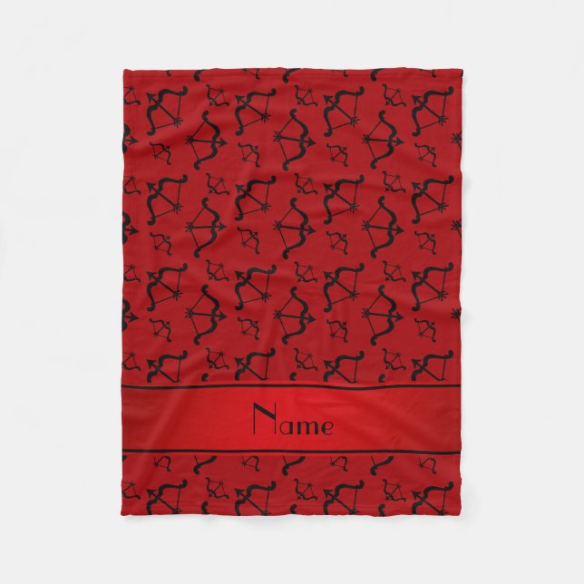 Personlig namn, rödpilar fleecefilt (Framsidan)