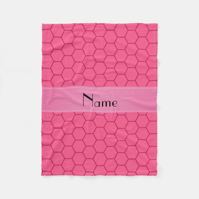 Personlig namn rosa bikaka fleecefilt (Framsidan)