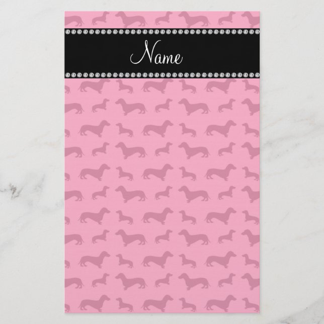 Personlig namn rosa brevpapper (Framsida)