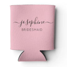Personlig Namn Rosa Bridesmaid