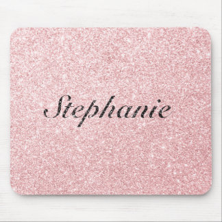 Personlig Namn Rosa Glitter Gnistra Stil Musmatta