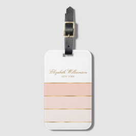 Personlig Namn  Rosa Guld Bagagebricka