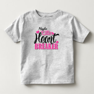 Personlig NAMN Rosa Lite hjärtbrytning T Shirt