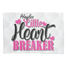 Personlig NAMN Rosa Little Heart Breaker