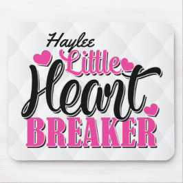 Personlig NAMN Rosa Little Heart Breaker Musmatta