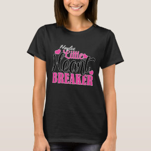 Personlig NAMN Rosa Little Heart Breaker T Shirt