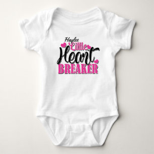 Personlig NAMN Rosa Little Heart Breaker T Shirt