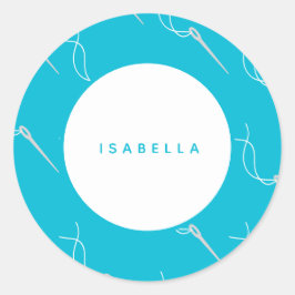 Personlig Namn Runt Klistermärke