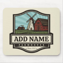 Personlig NAMN Rustic Farmhouse Old Kvarn Musmatta