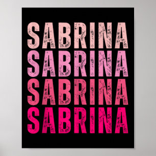 Personlig Namn Sabrina I Kärlek Sabrina Vintage Poster
