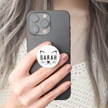 Personlig namn Sarah PopGrip för kattälskare