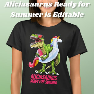 Personlig Namn Saurus Coola T-Rex T Shirt