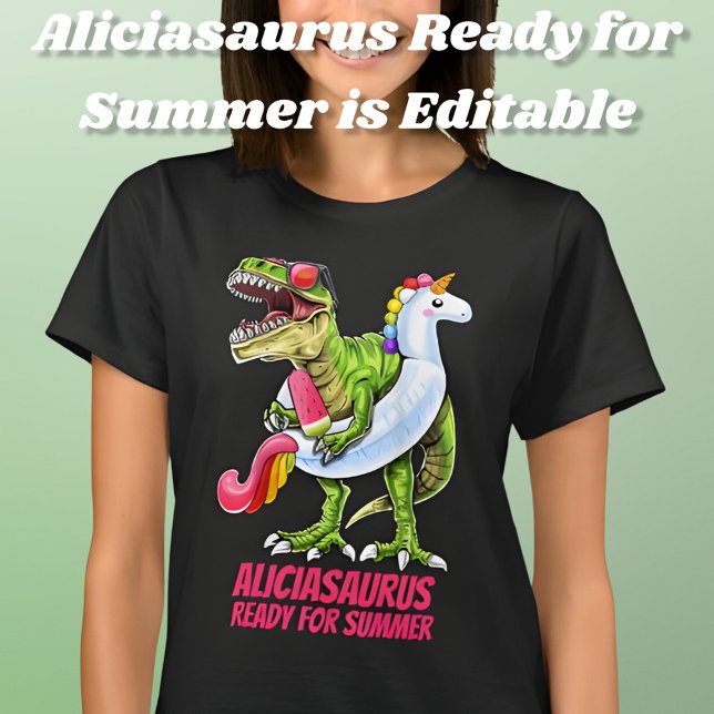Personlig Namn Saurus Coola T-Rex T Shirt (Skapare uppladdad)