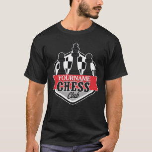 Personlig NAMN Schackspelare Klubb Schackmatt T Shirt