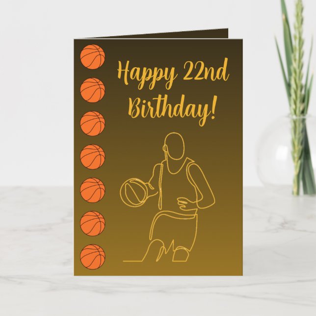 Personlig Namn Sentiment Sport Theme Basketball Kort (Framsida)