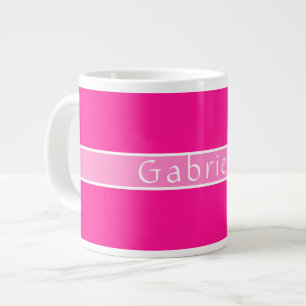 Personlig Namn Shock rosa Jumbo Mugg