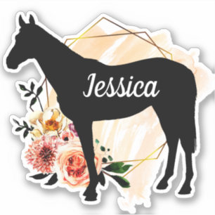 Personlig namn-silhouette Sticker Klistermärken