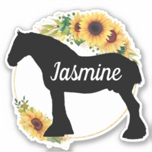 Personlig namn-silhouette Sticker  Klistermärken