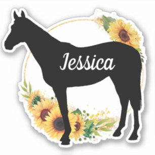 Personlig namn-silhouette Sticker Klistermärken