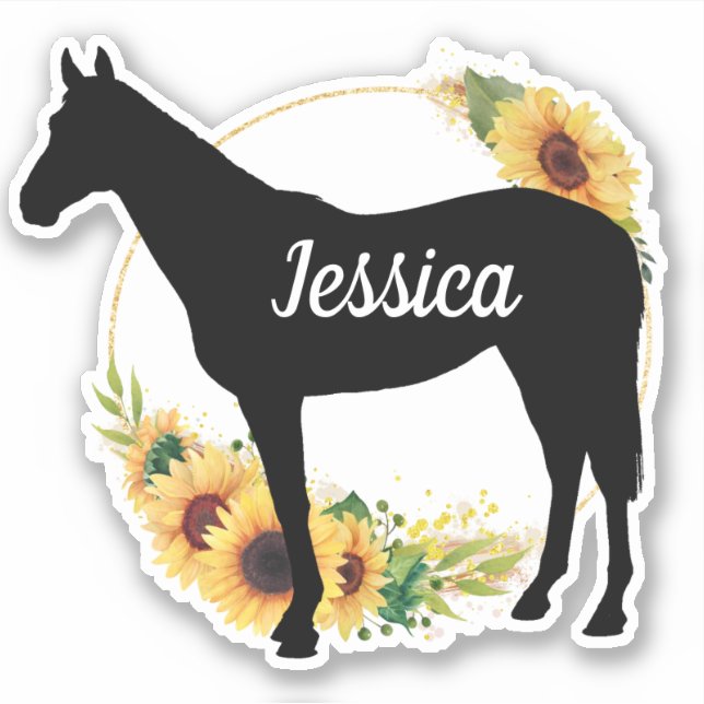 Personlig namn-silhouette Sticker Klistermärken (Framsida)