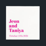 Personlig Namn Simple Modern MInimal Bröllop Pappersservett<br><div class="desc">Personlig Namn Simple Modern MInimal Bröllop Napkins lägger till ditt namn här.</div>