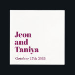 Personlig Namn Simple Modern MInimal Bröllop Pappersservett<br><div class="desc">Personlig Namn Simple Modern MInimal Bröllop Napkins lägger till ditt namn här.</div>