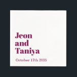 Personlig Namn Simple Modern MInimal Bröllop Pappersservett<br><div class="desc">Personlig Namn Simple Modern MInimal Bröllop Napkins lägger till ditt namn här.</div>