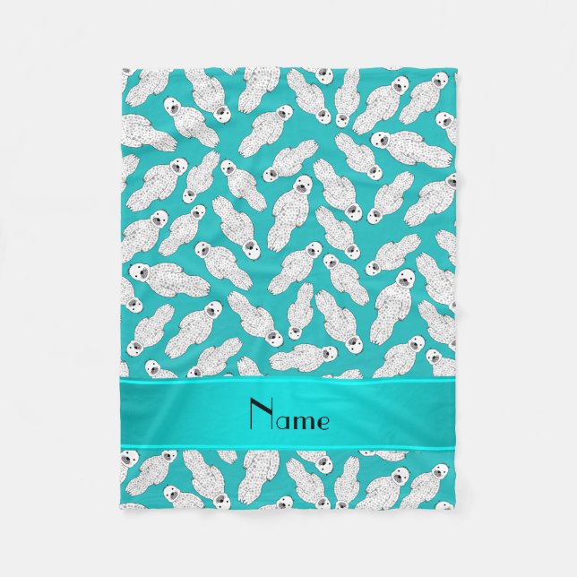 Personlig namn-sköldpaddor, fläckig säl fleecefilt (Framsidan)