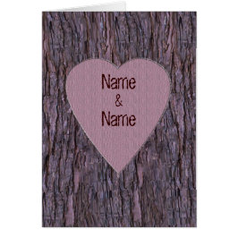 Personlig Namn som medförs i Träd-kortet - Rosa Hälsningskort
