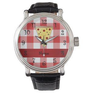 Personlig namn (söt pizza) armbandsur