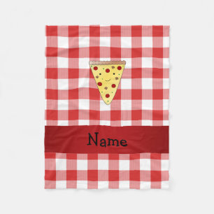 Personlig namn (söt pizza) fleecefilt