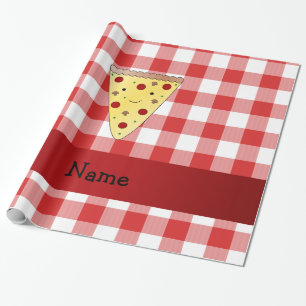 Personlig namn (söt pizza) presentpapper