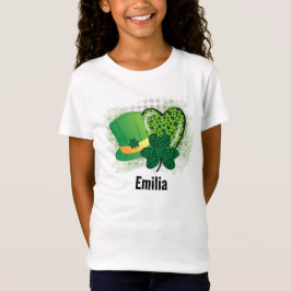 Personlig Namn St Patricks Dag Shamrock Klöver T Shirt