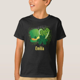 Personlig Namn St patricks day Shamrock Klöver T Shirt