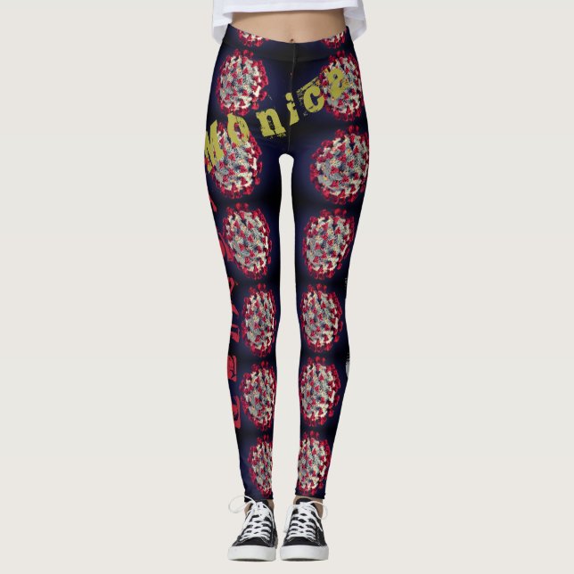 Personlig Namn stambalar Leggings (Framsida)