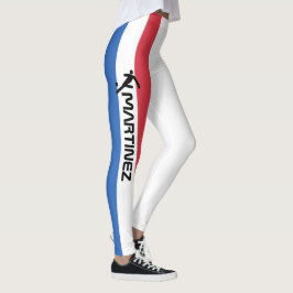 Personlig Namn Stödjer Frankrikes Fotboll Leggings