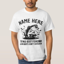 Personlig Namn Stör Abborre Fiskare T Shirt