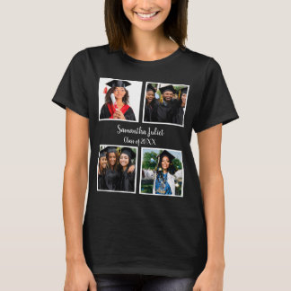 Personlig Namn Student 4 Fotokollage T Shirt