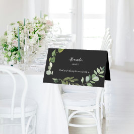 Personlig Namn Svarta Bröllop Placeringskort
