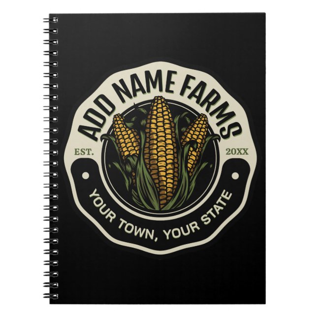 Personlig NAMN Sweet Maj Garden Farm Farmer Anteckningsbok (Framsidan)
