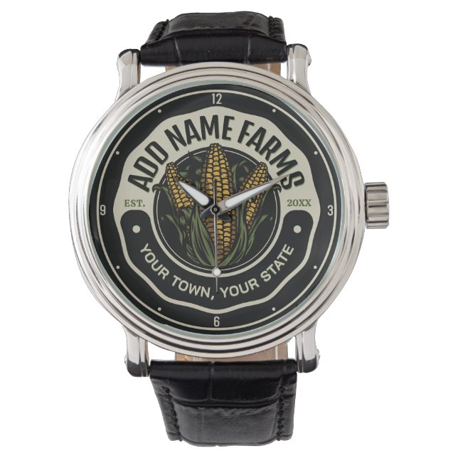 Personlig NAMN Sweet Maj Garden Farm Farmer Armbandsur (Framsida)