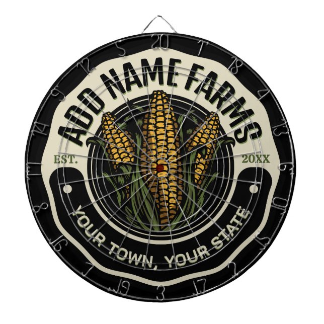 Personlig NAMN Sweet Maj Garden Farm Farmer Darttavla (Framsidan)