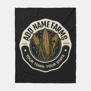 Personlig NAMN Sweet Maj Garden Farm Farmer Fleecefilt