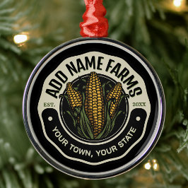 Personlig NAMN Sweet Maj Garden Farm Farmer Julgransprydnad Metall