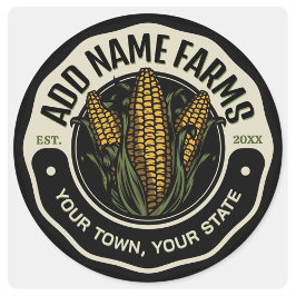 Personlig NAMN Sweet Maj Garden Farm Farmer Runt Klistermärke