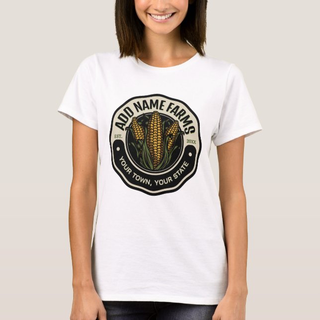 Personlig NAMN Sweet Maj Garden Farm Farmer T Shirt (Framsida)