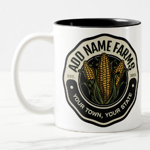 Personlig NAMN Sweet Maj Garden Farm Farmer Två-Tonad Mugg